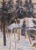 Winter - House among fir trees (Bârnova sanatorium?)