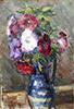 Anemone in a blue vase